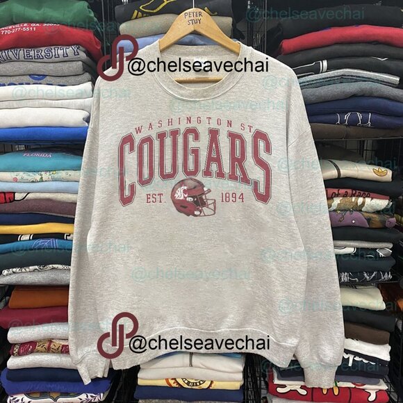 Washington State Cougars Football Sweatshirt, Washington State University Shirt - Picture 1 of 2